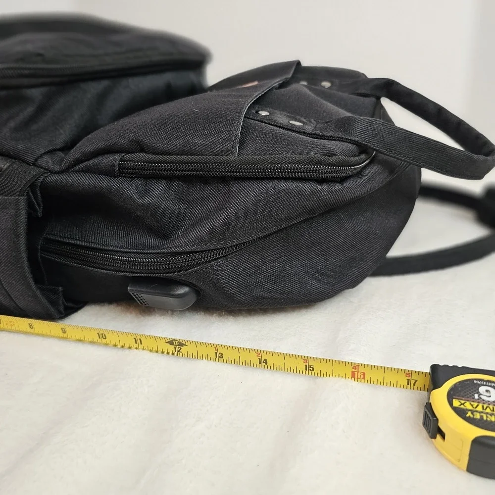 Matein Lunch Backpack with Insulated Cooler Compartment Black Laptop Bag USB